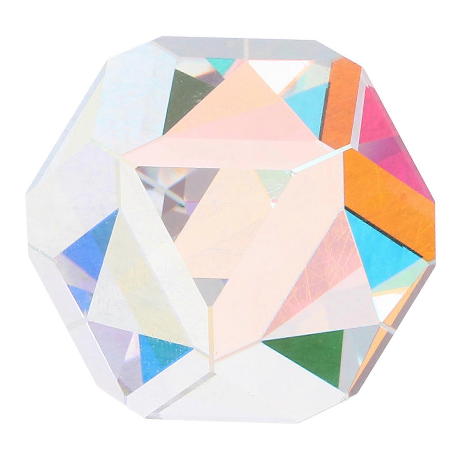 Optical Glass Prism Faceted Polyhedron for Photography Science Education and Decoration Light Refraction 1Set