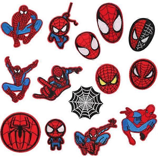 14 pcs iron-on patches, Spiderman patches for clothing embroidery