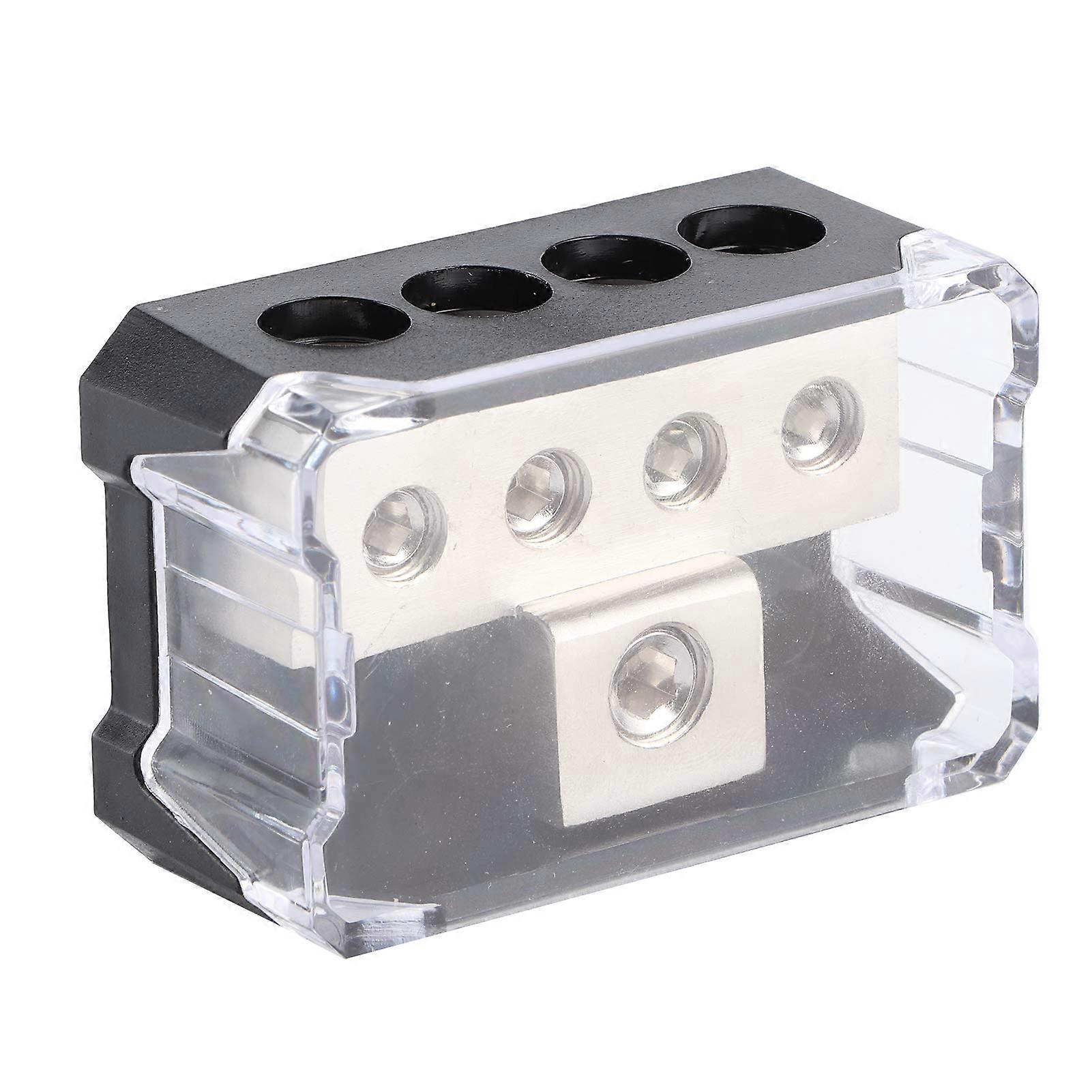 Power Distribution Block 1 Way In 4 Way Out Car Audio Amplifier Splitter Connection Box