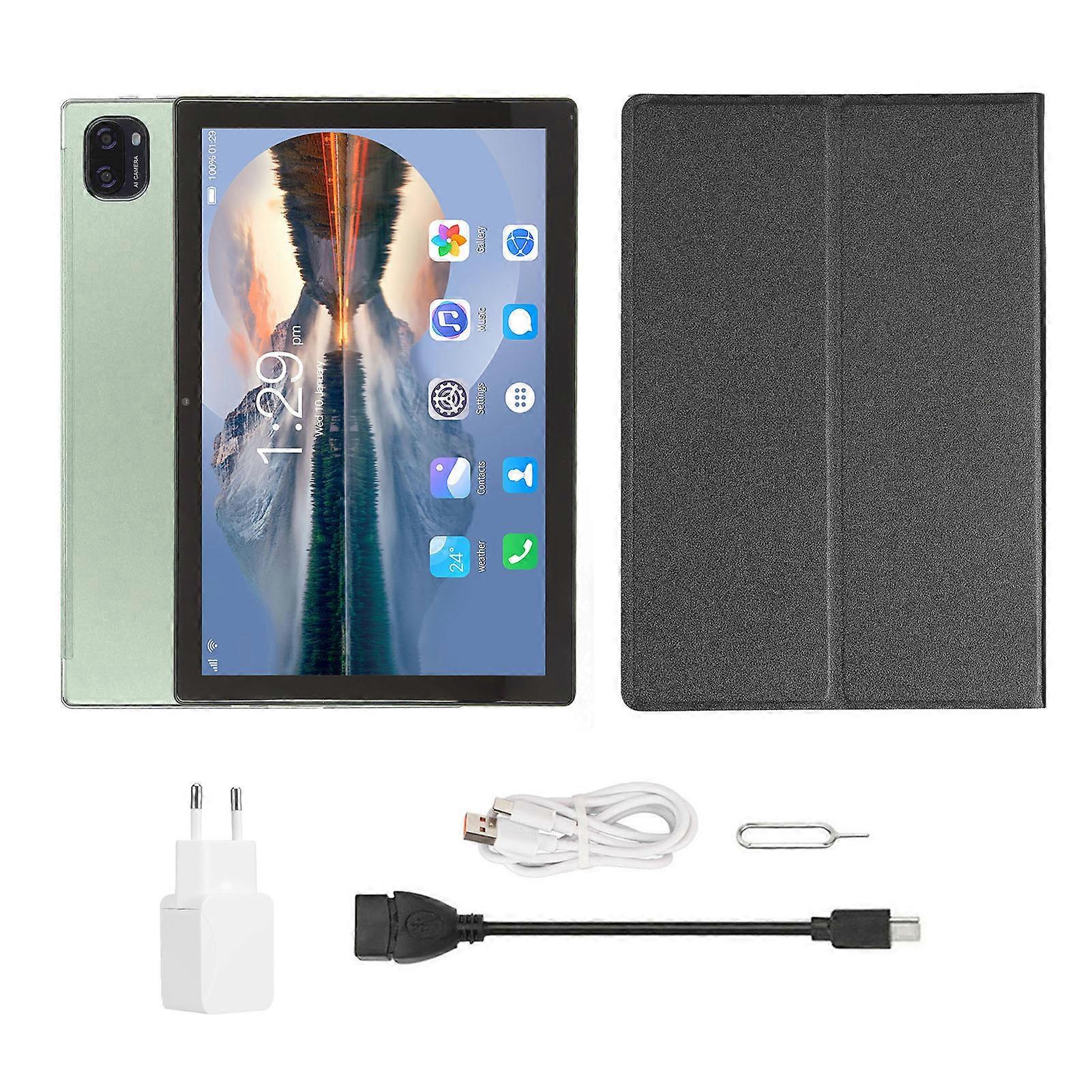 10.1 Inch Tablet 8GB RAM 256GB ROM Octa Core Dual Camera 4G LTE 5G WiFi with Case EU Plug