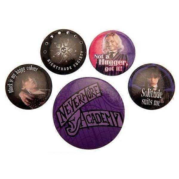 Wednesday Nevermore Abzeichen-Set (5er-Pack)