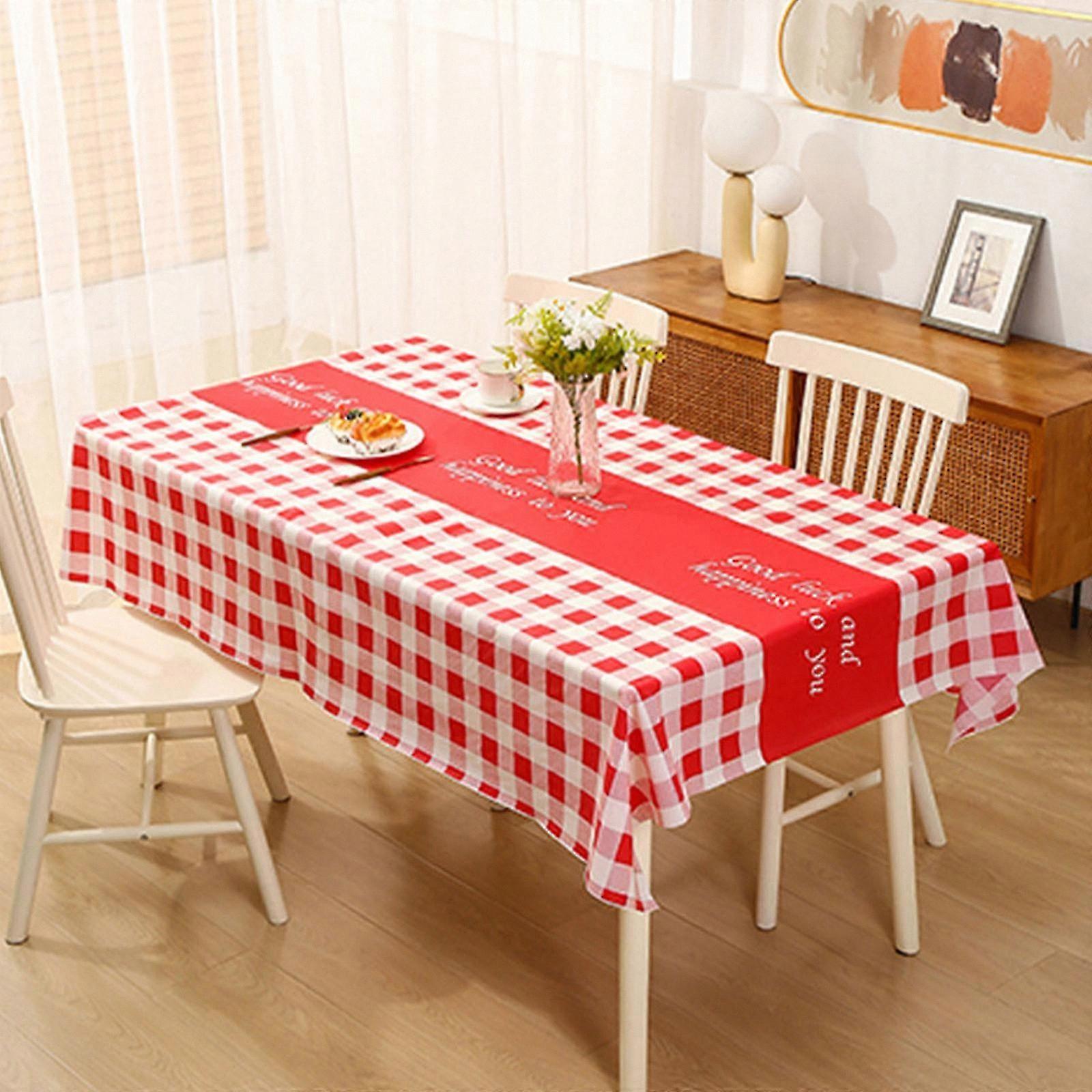 Plaid Washable Table Mat for Dining Table Decor