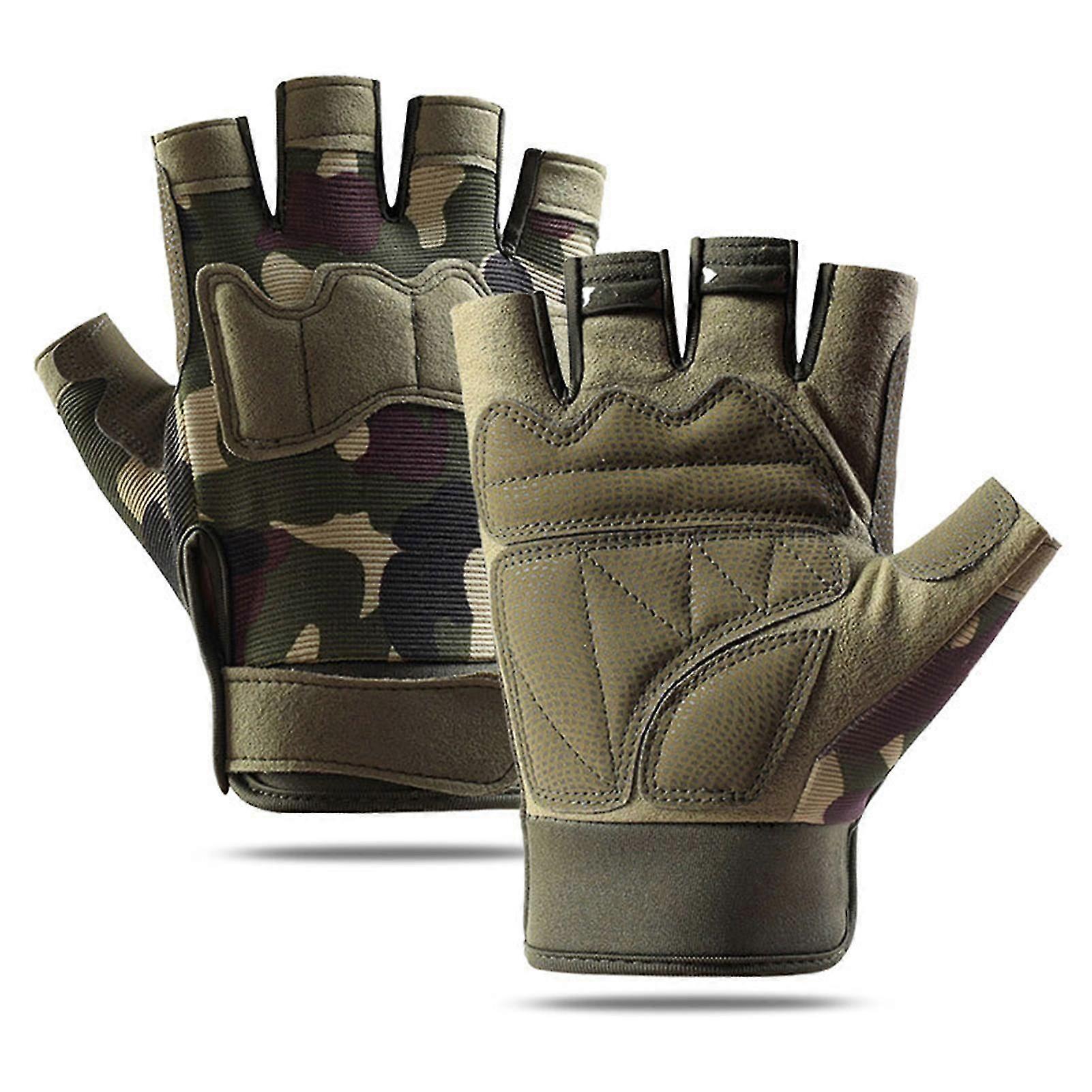 כפפות אצבע קצרות לגברים כושר סופג זיעה ורכיבה על אופניים