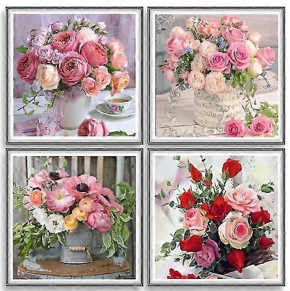 DIY diamond painting flowers kit