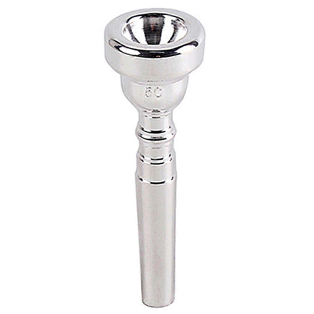 Trumpet Mouthpiece with Bullet Shape Design for Professional and Beginners in Silver Plated Metal 5C Model