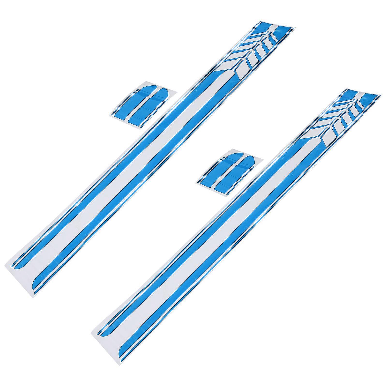 Racing Stripes Car Side Stripes for Decoration 2Pcs Blue Stickers