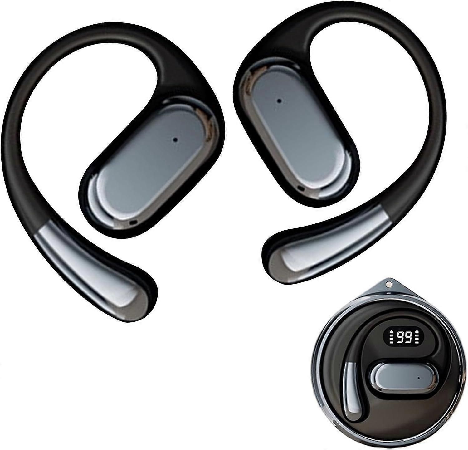 AI Translation Headset Bluetooth 5.4 Chip Multi-Language Wireless Earphones for Business Trip HD Sound and Comfortable Fit(Black)