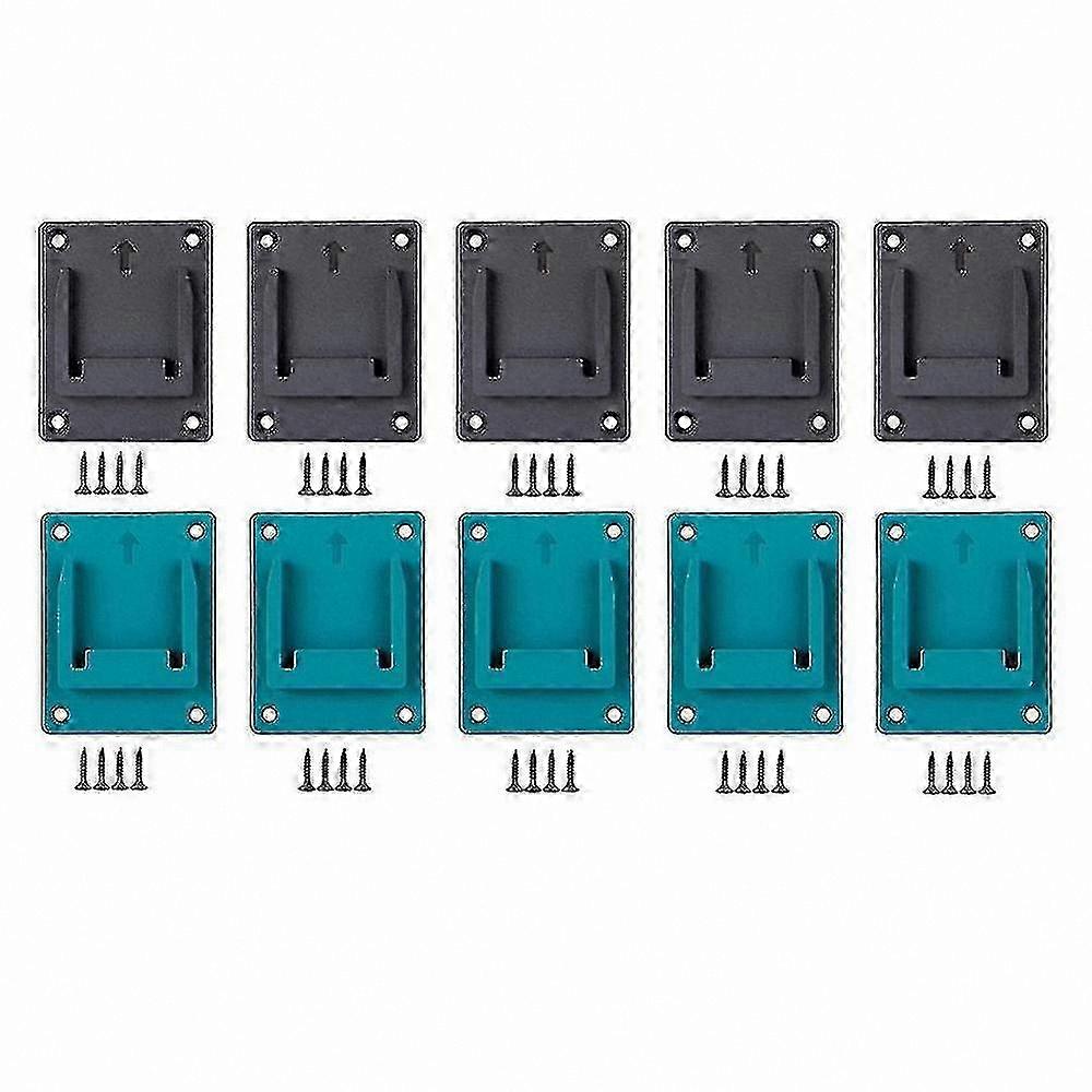 10pcs Wall Mount Storage Bracket for 18V Batteries Compatible with Most Models