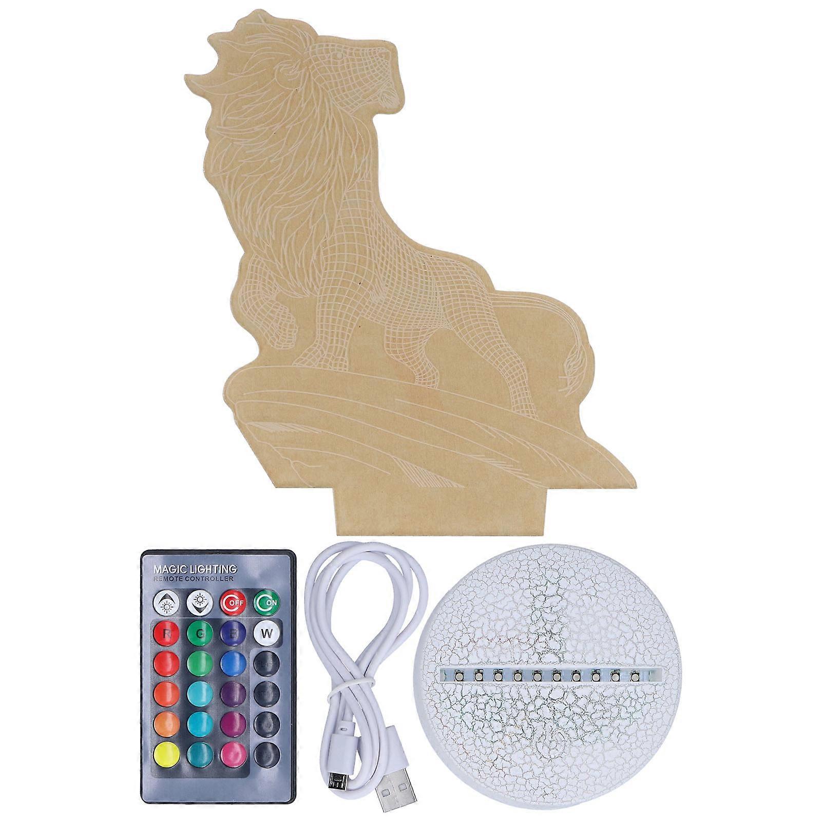 3D Night Light Dimmable 3D Illusion Lamp with 16 Color Changes Remote Control Smart Touch for Kids