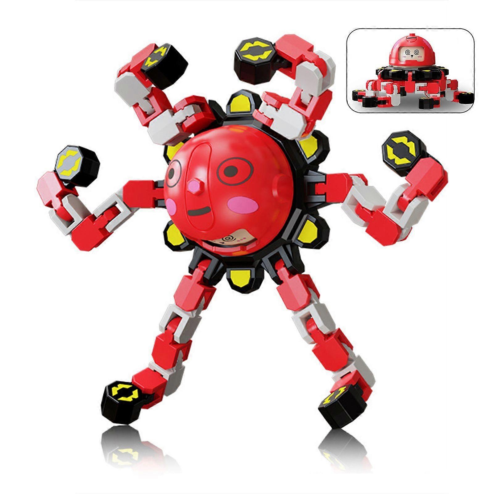 Finger Mechanical Face-Changing Gyro Stress Relief LED Spinning Toy, Transformable, Glowing, Perfect for Kids & Playtime
