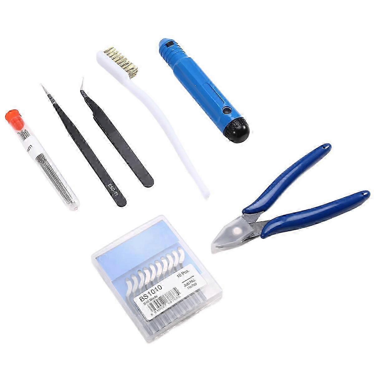 Optimized 3D Printer Nozzle Cleaning Kit with Pliers, Cleaning Brush & Deburring Tools for Efficient Unclogging