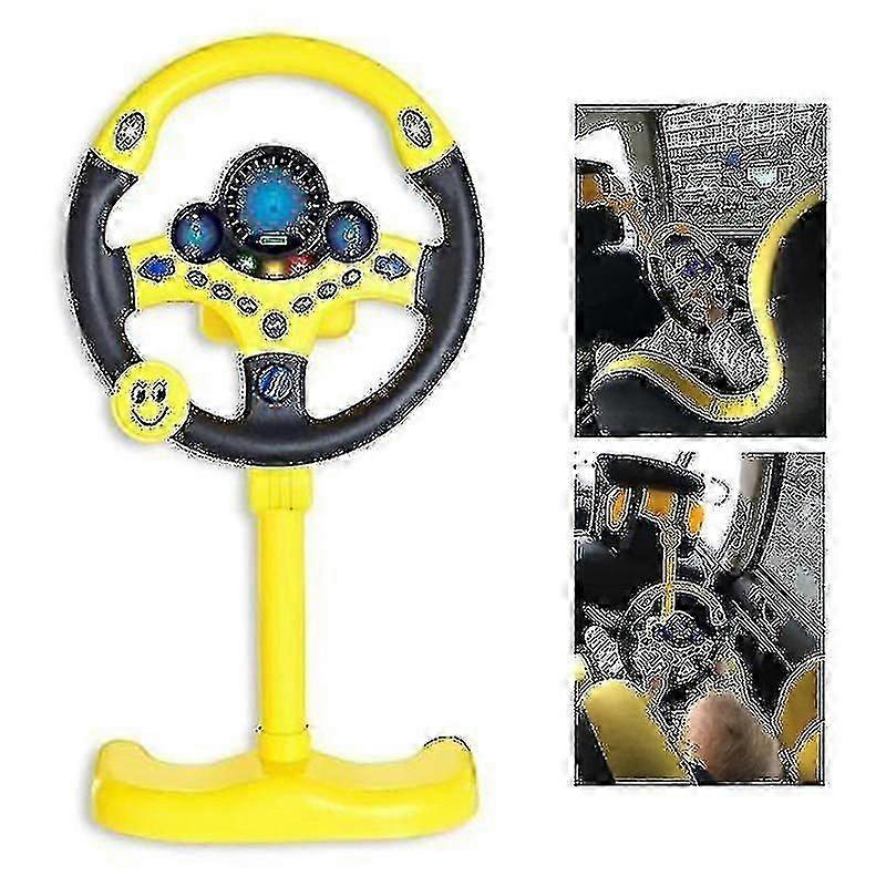 Electric Simulation Steering Wheel Toy With Sound Light Educational Car Toy N4