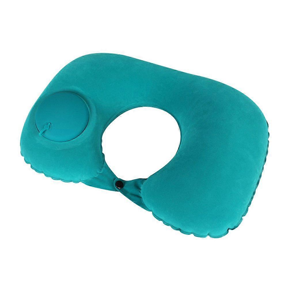 Portable U-shaped Inflatable Travel Pillow Push-type Multicolor Airplane