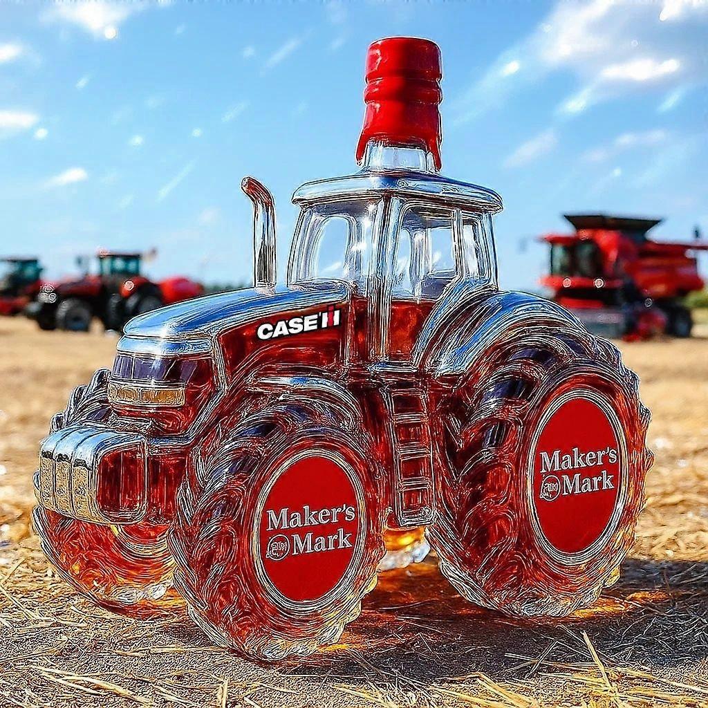 Whiskey Bottle Tractor Shape 10 oz Novelty Creative Tractor Theme Empty Bottle