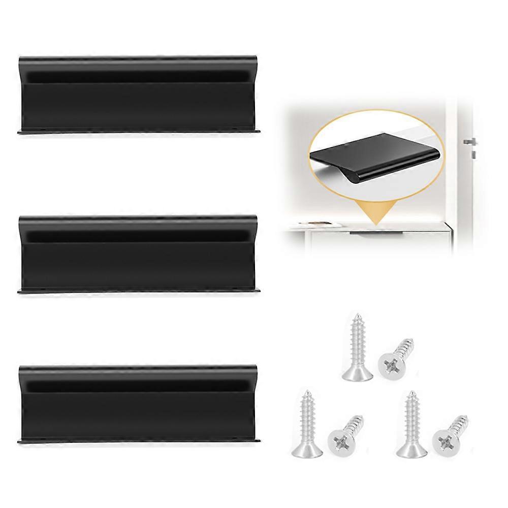 Simple invisible door handle, long concealed handle for wardrobe drawers, side-mounted, minimalist furniture handle, 55 mm, hole spacing 58