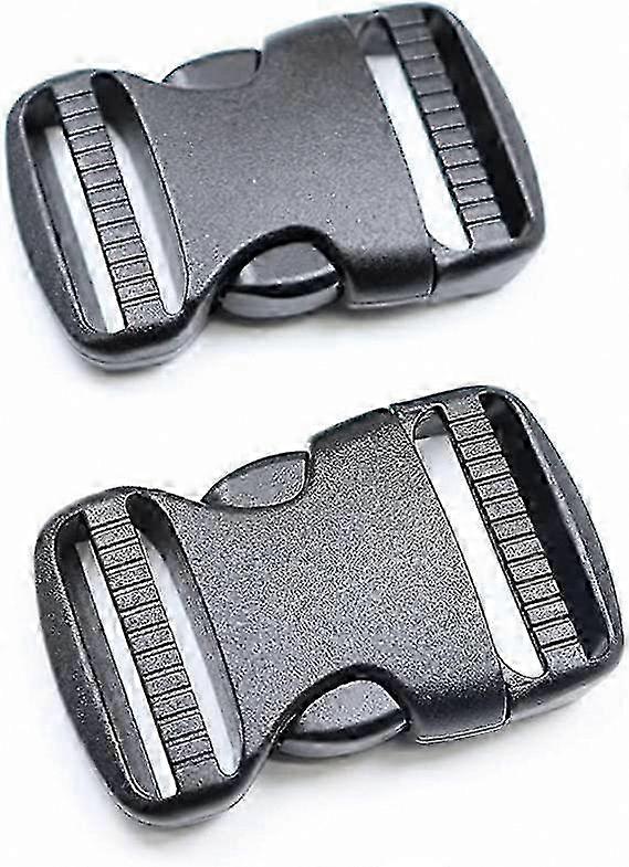 Durable Plastic Buckle Clips for Backpacks and Belts, Side Release Snap Closure, 1pc Black