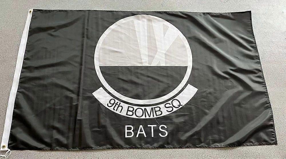 USAF US Air Force 9th Bomb Squadron BatsEnkelsidig flagg banner