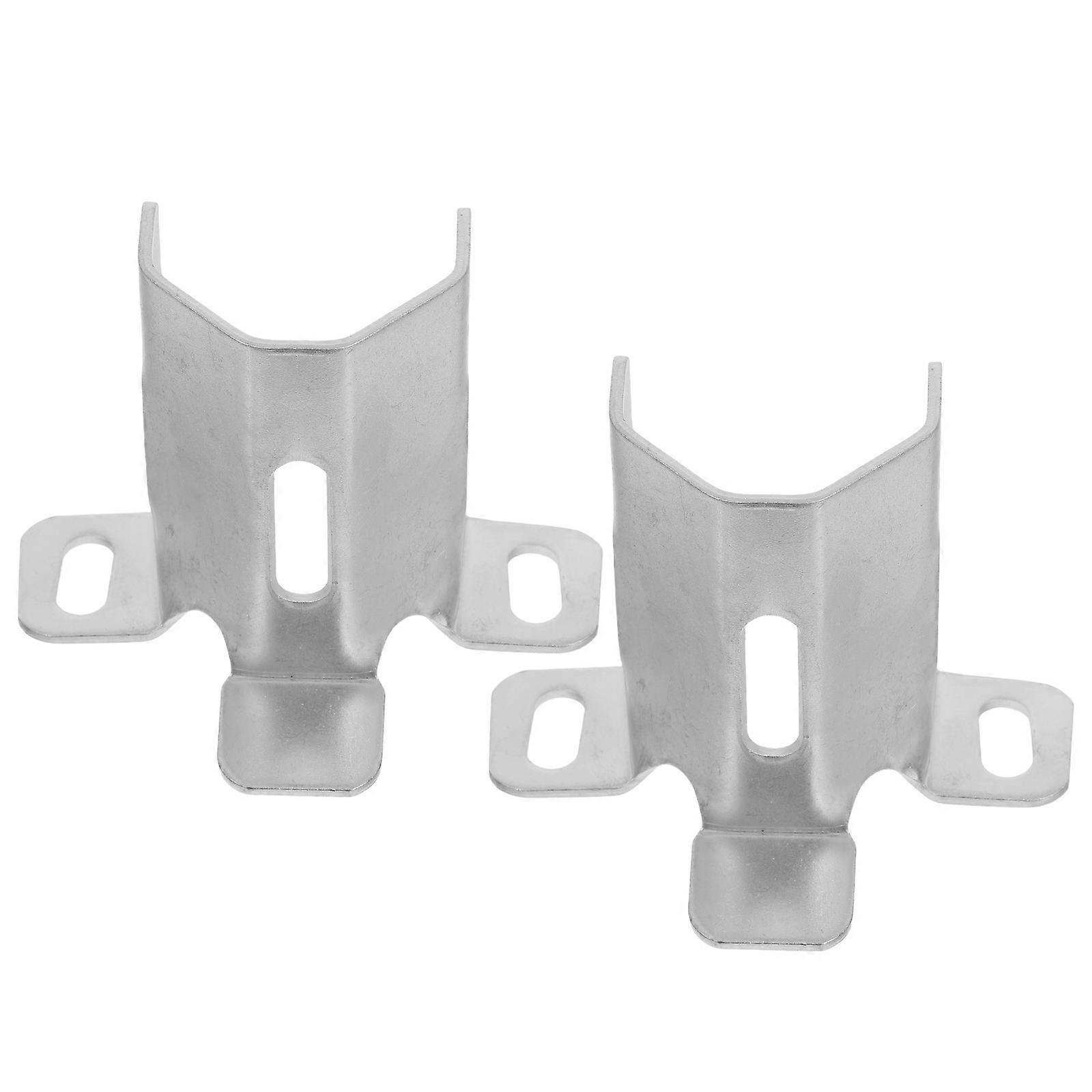 Silver Roller Shutter Door Bracket Support for Shop 2Pcs Iron Material