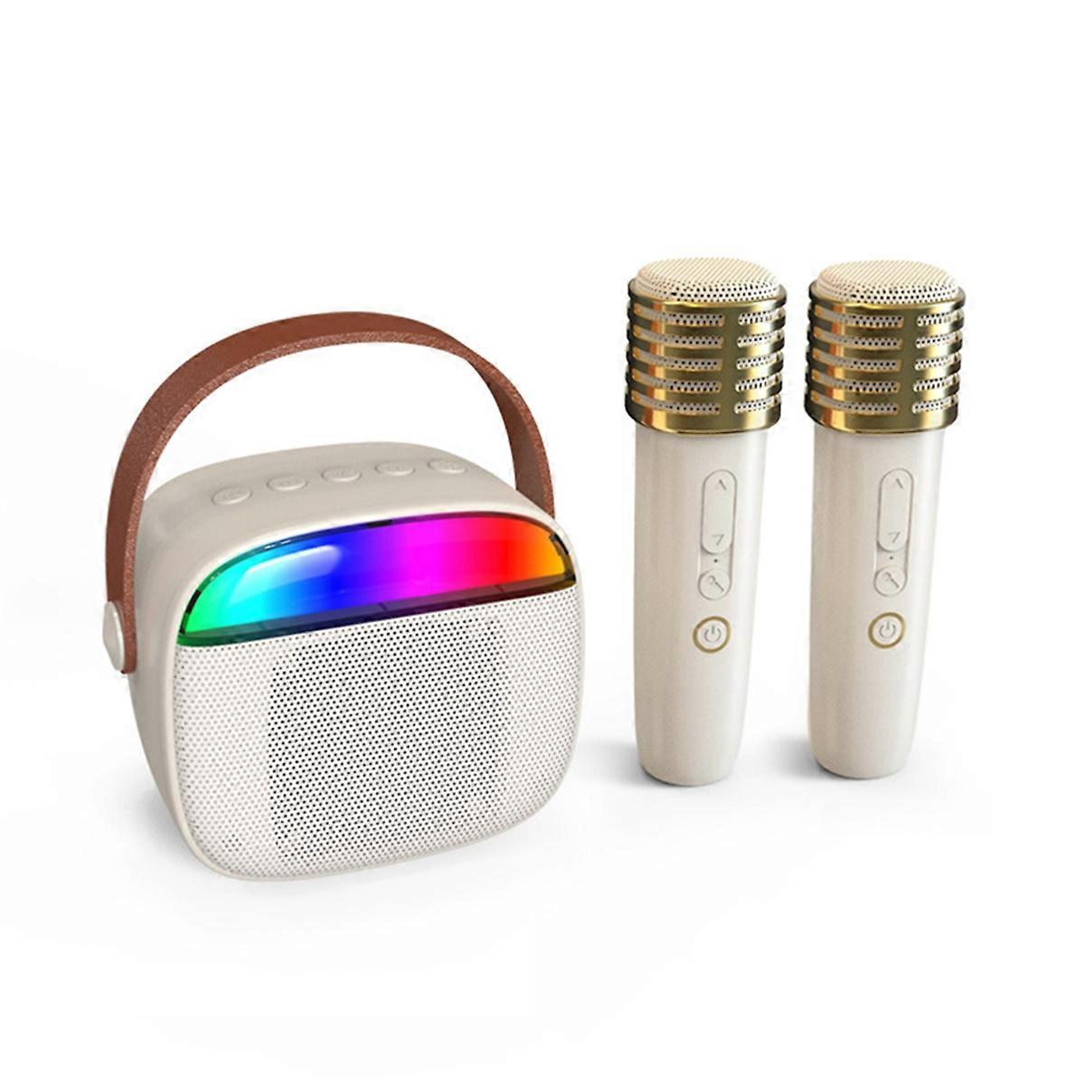 Adults and Kids Portable Karaoke Machine with 2 Wireless Bluetooth Microphones,Parties with Carryin