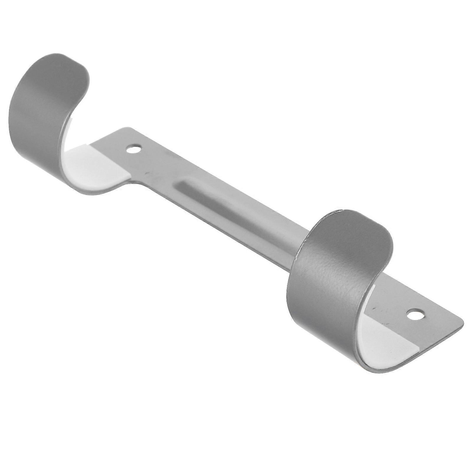 Silver Electric Iron Holder for Secure Laundry Room Storage