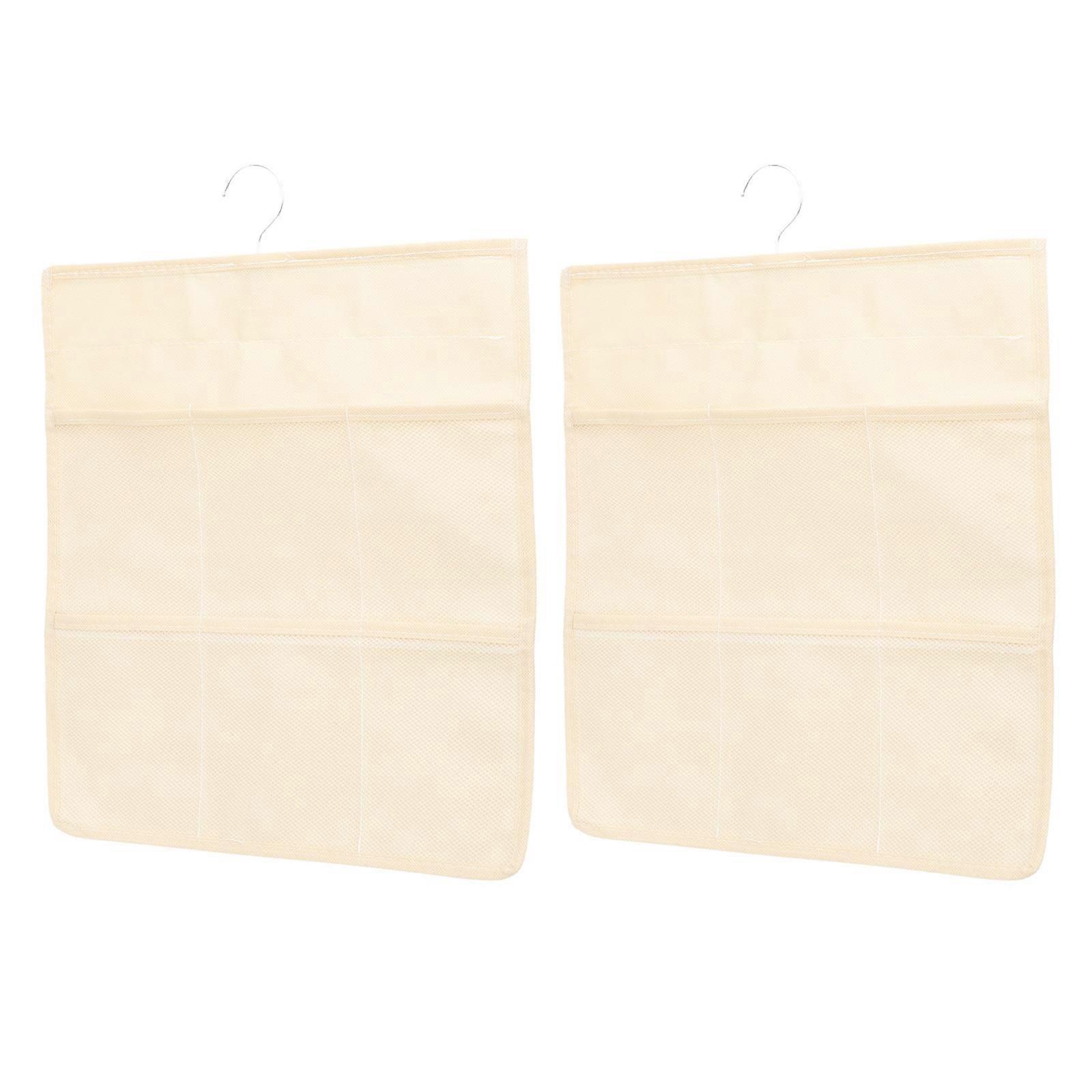 Convenient Closet Organizer for Bottle with 2Pcs Pocket Hanging Bags