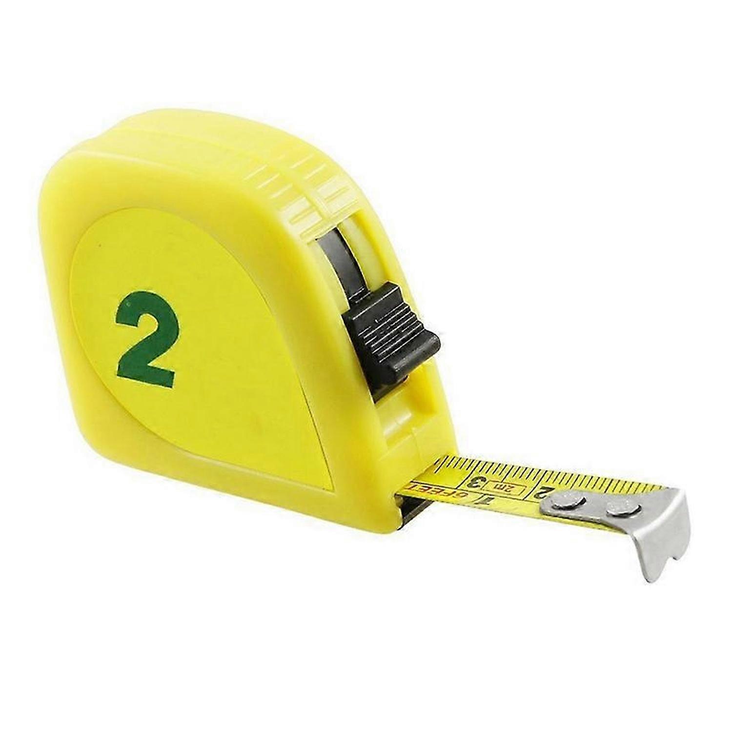 yellow 2M 6FT tape meter measuring tape scale metal capsule