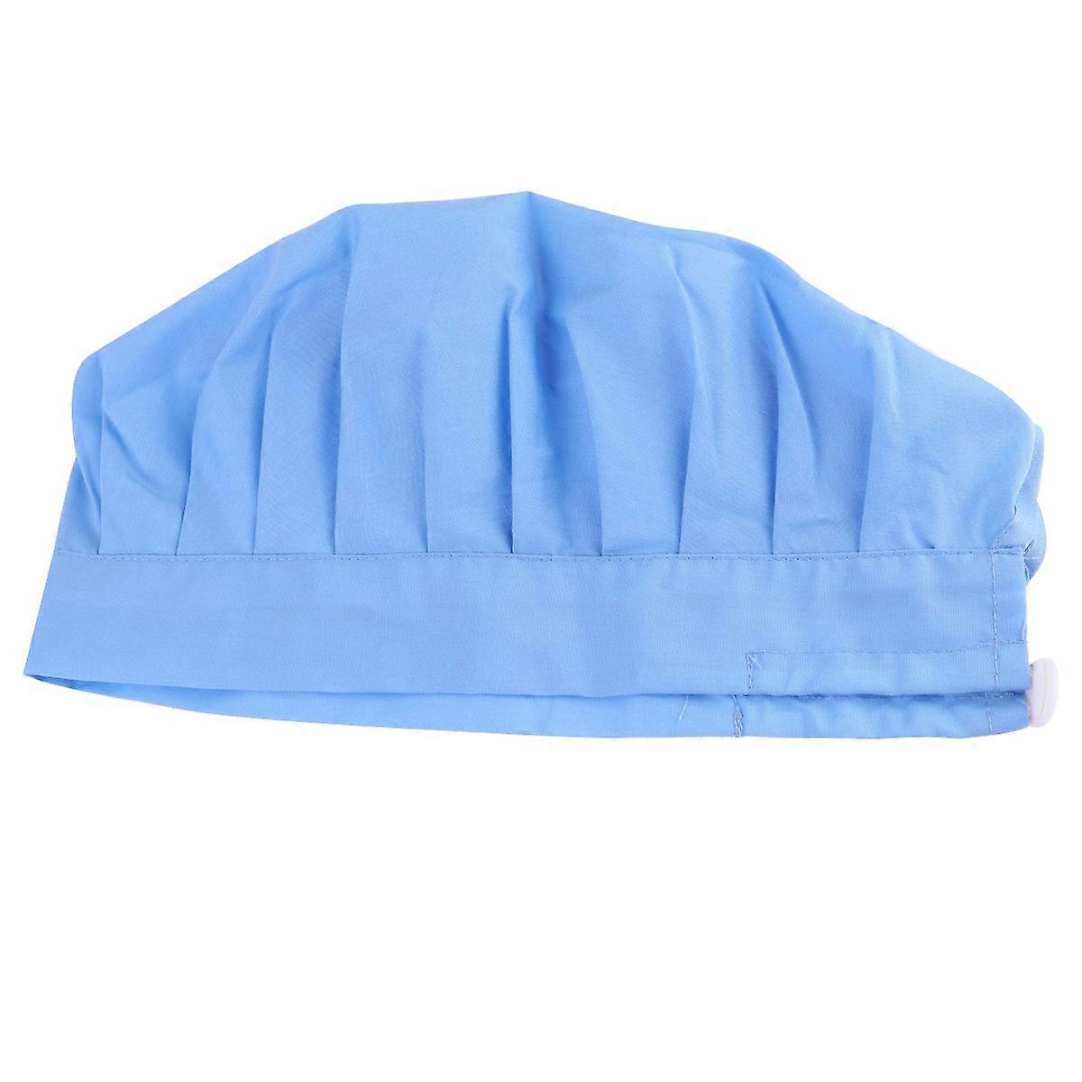 Protective Chef Working Hat Cotton Kitchen Supplies for Wearing 1Pcs Light Blue