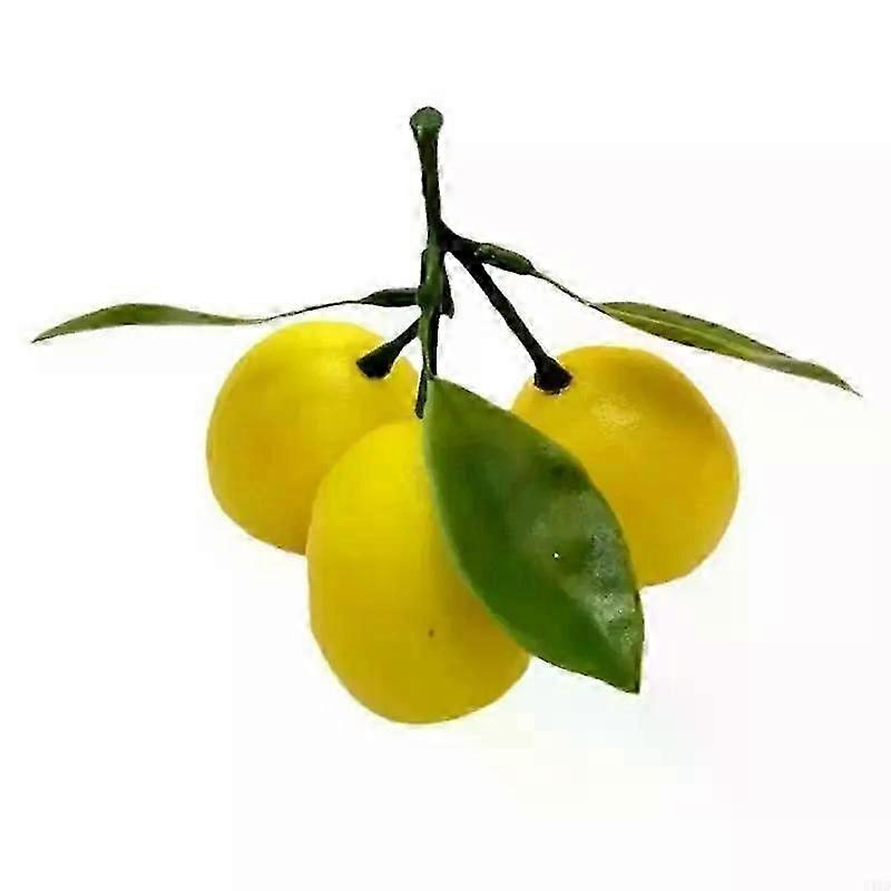 54HD Artificial Lemon Realistic Simulation Lemon Photography Props for Basket Display Fake Fruit Decoration for Kitchen