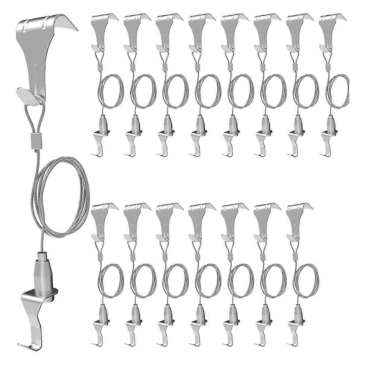 16 Pcs Picture Rail Hanging System,Picture Rail Hooks Molding Hooks