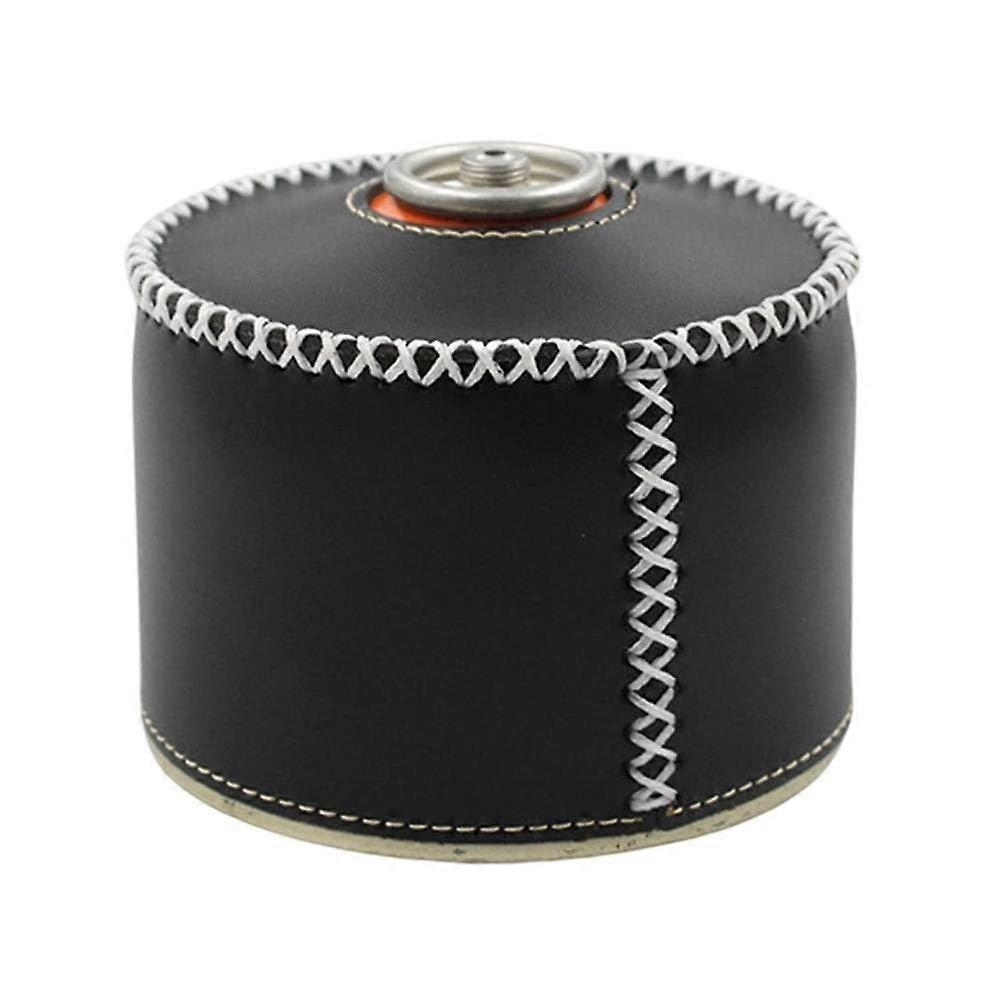 Outdoor Gas Canister Protective Cover Durable Faux Leather Retro Style Safe Use 450ml Long Brown