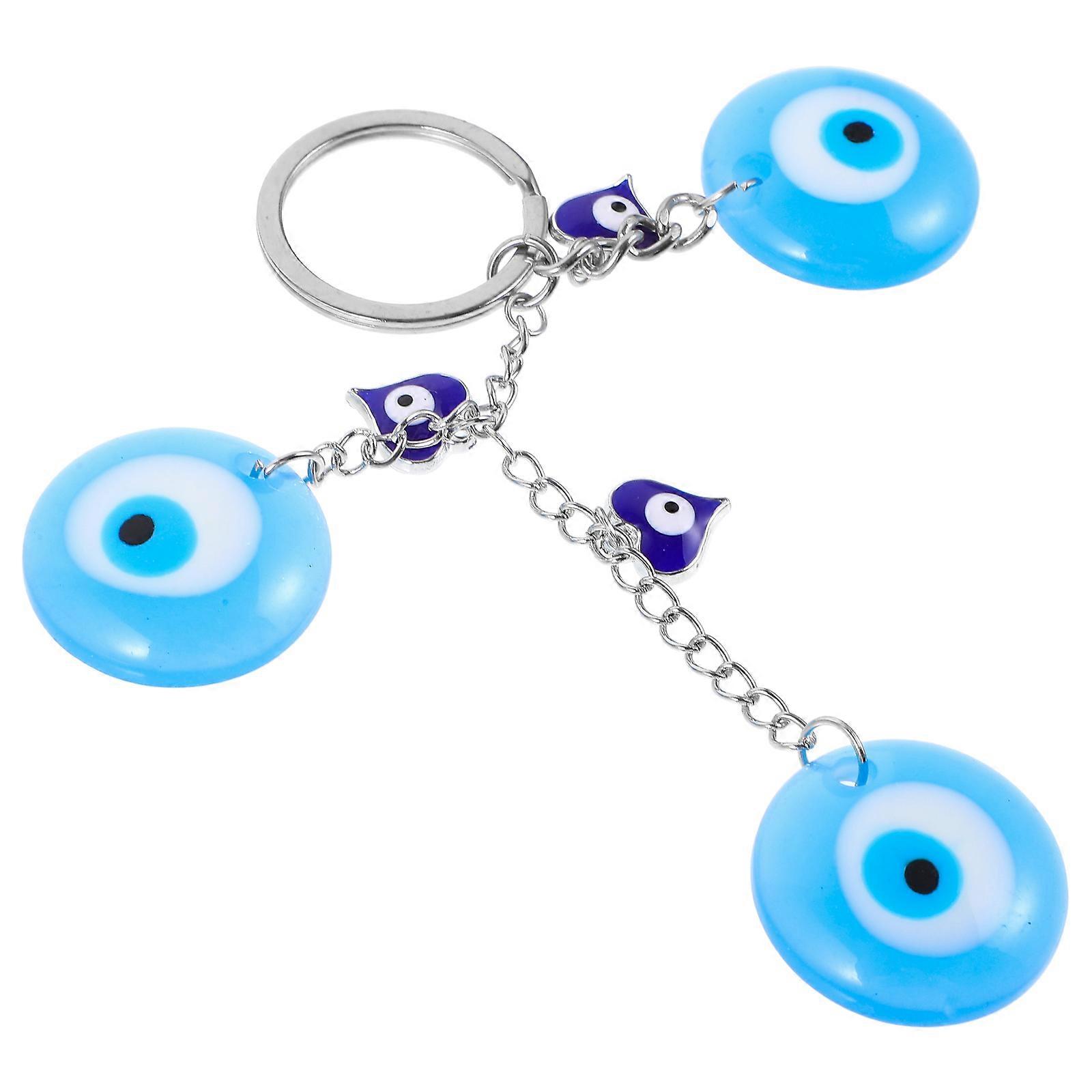 Evil Eye Keychain for Bag Use Decorative Keyring 4Pcs Multi Colored
