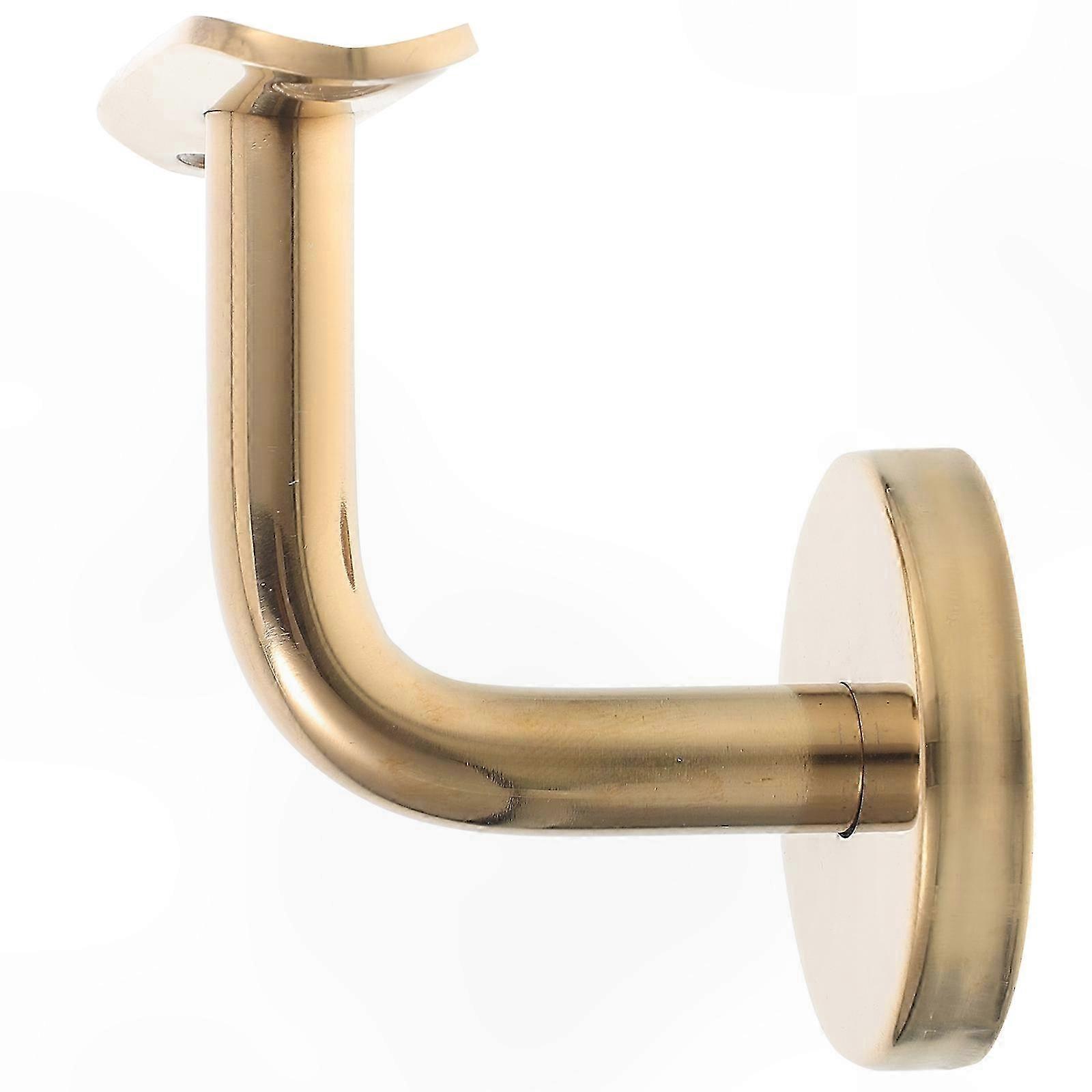 Heavy Duty Wall Mount Handrail Brackets for Staircase Accessories, Secure Connection, 1 Pair, Golden Finish