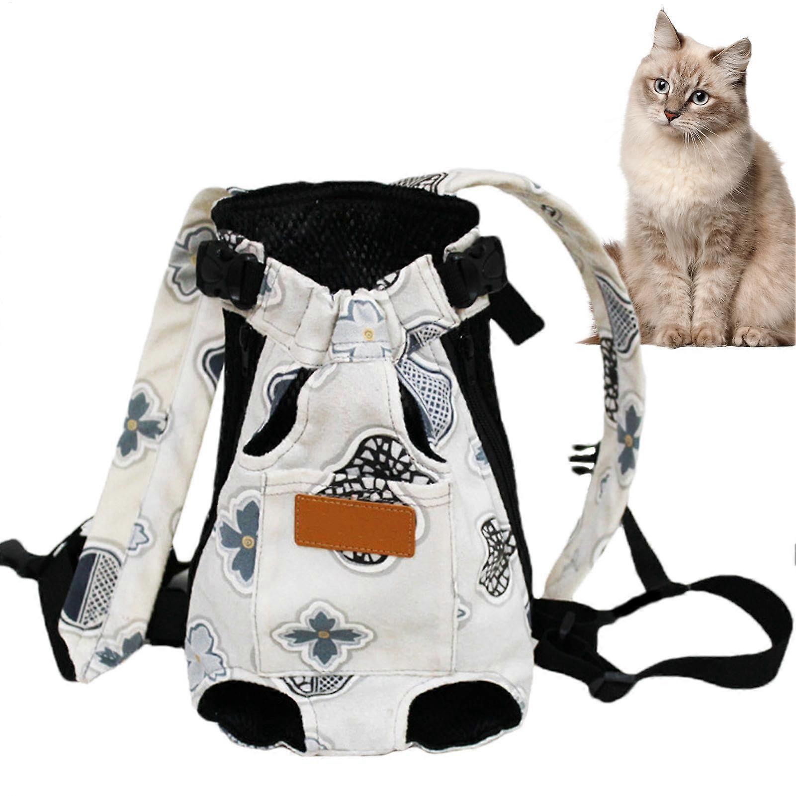 Pet Travel Backpack Cat Carrier Portable Wide Shoulder Straps Built In Safety Lock Dog Backpack Osmanthus Fragrans