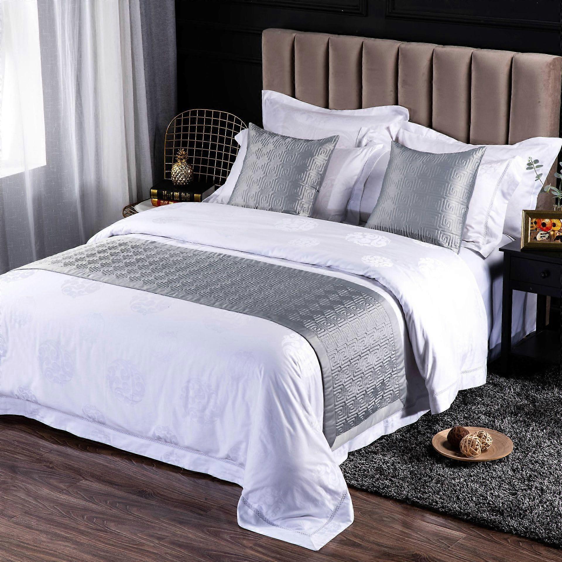 Modern Bed Runner Cushion Cover Set Solid Color 50x210cm Runner Style8 For Single, Double, King Beds
