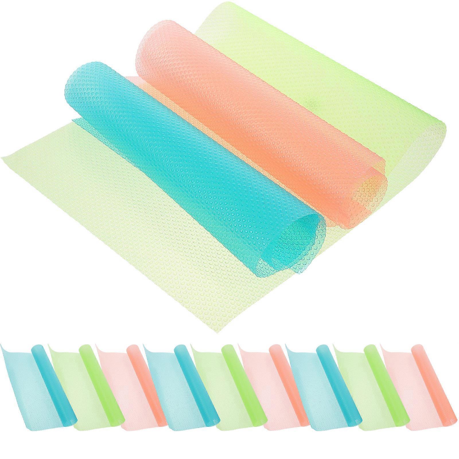 Silicone Shelf Liners Refrigerator Mats for Drawers 24Pcs Assorted
