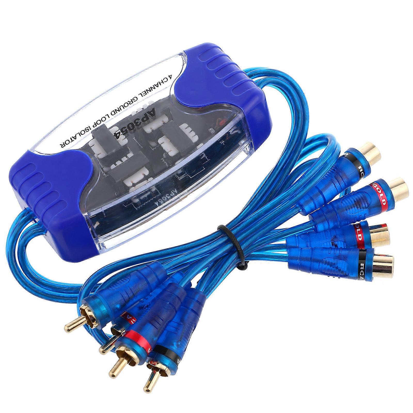 Noise Filter Line Ground Loop Isolator 4 Channel to Remove Noise 3Pcs