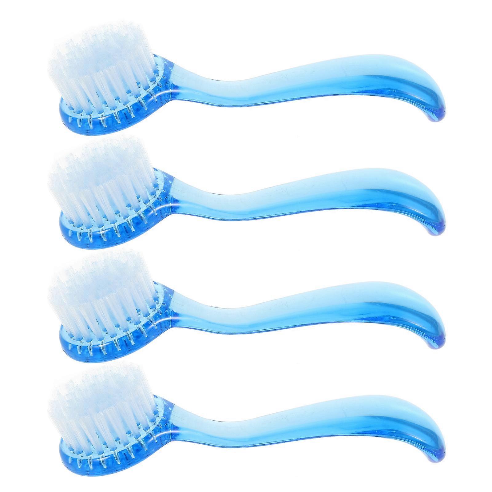 Exfoliating Brush 28 Pcs Long Handle Pore Scrub Cleaner For Skincare Routine Suitable For Human Skin In Sky-Blue Color