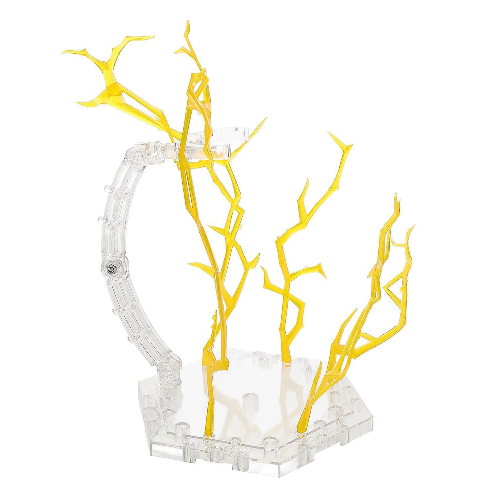 Action Figure Holder with Effect for 5Sets Anime Model Display Plastic Stand