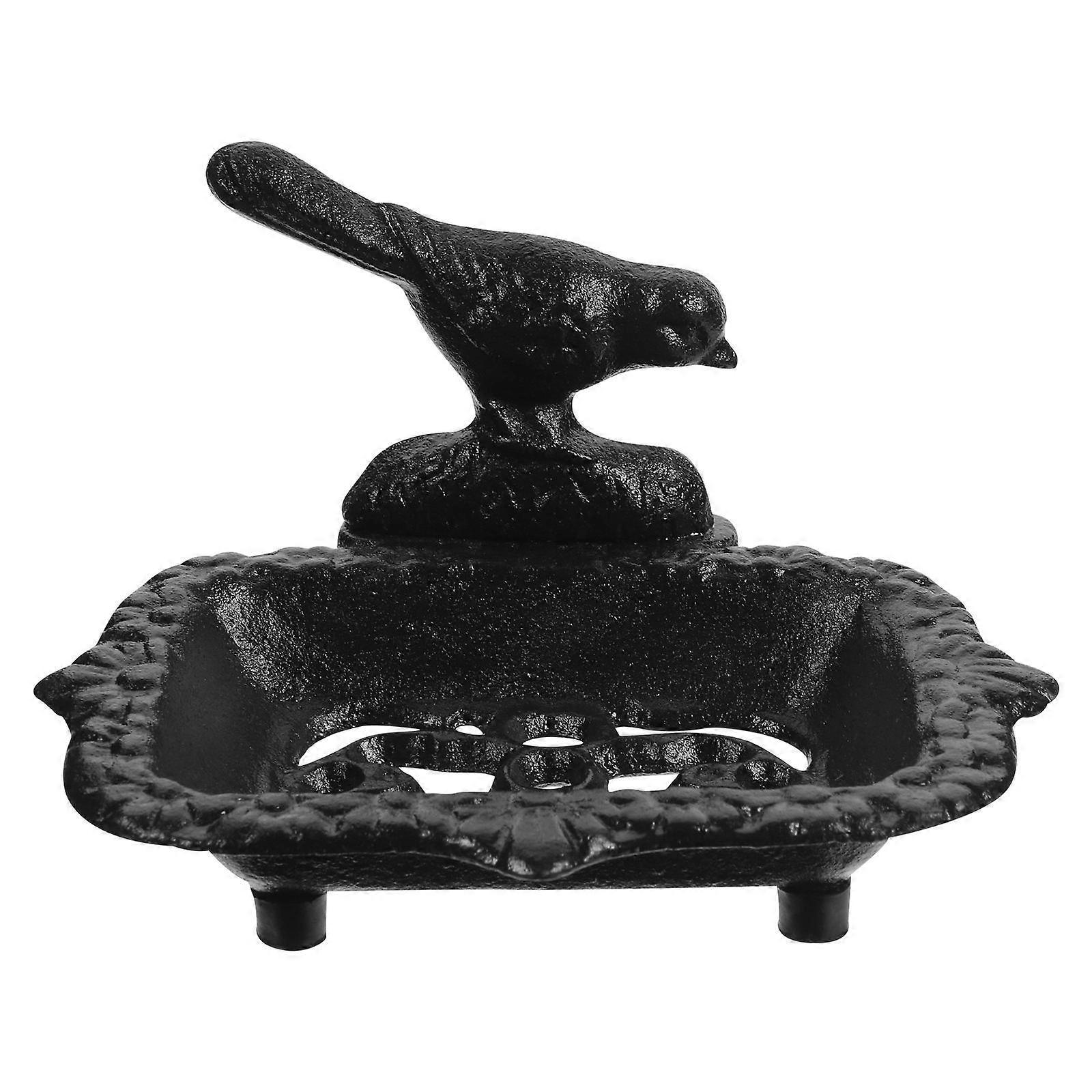 Black Metal Soap Draining Holder Bird Design Soap Holder 3Pcs Pack