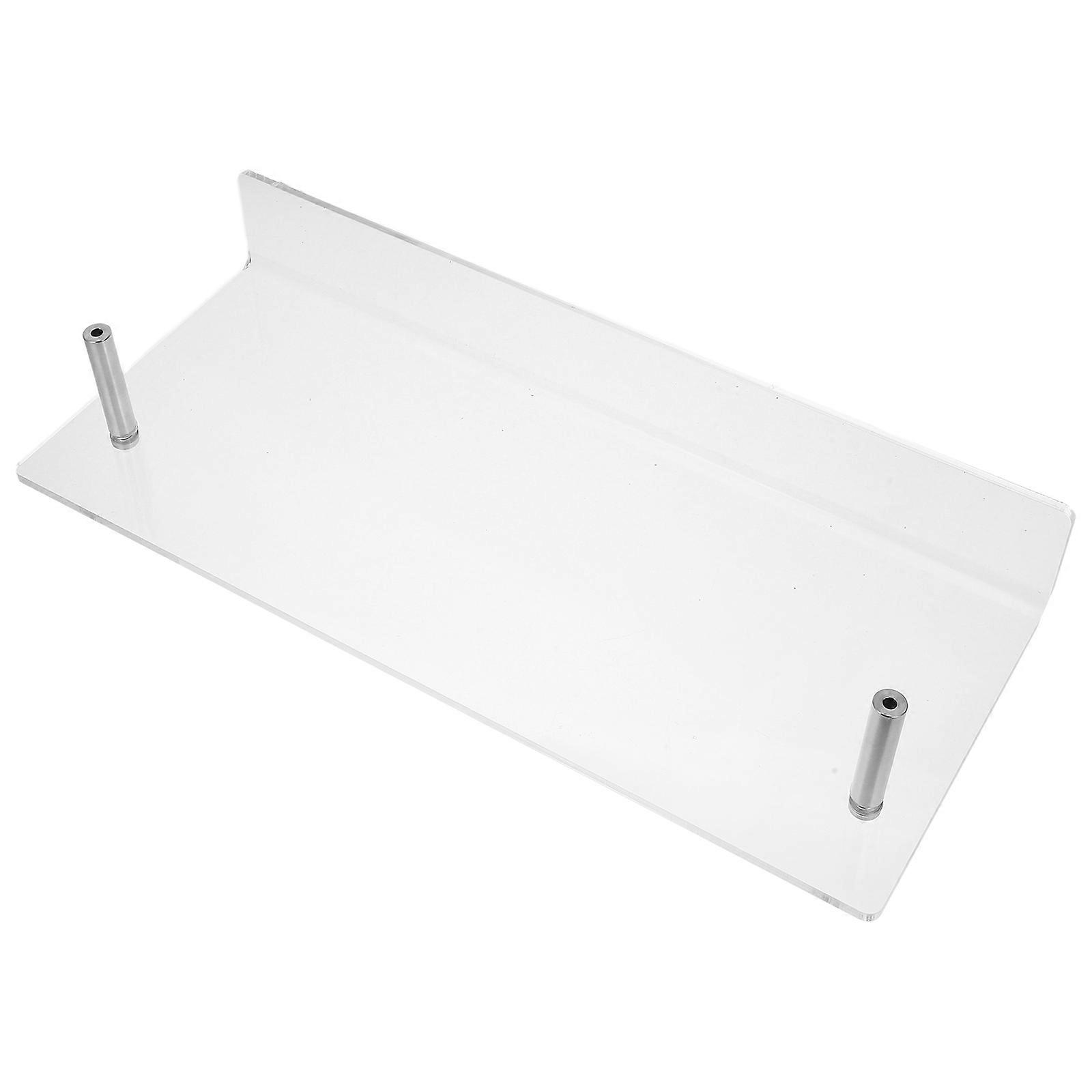 Transparent Acrylic Wall Shelf Floating Shelf for Magazine Storage 2Pcs