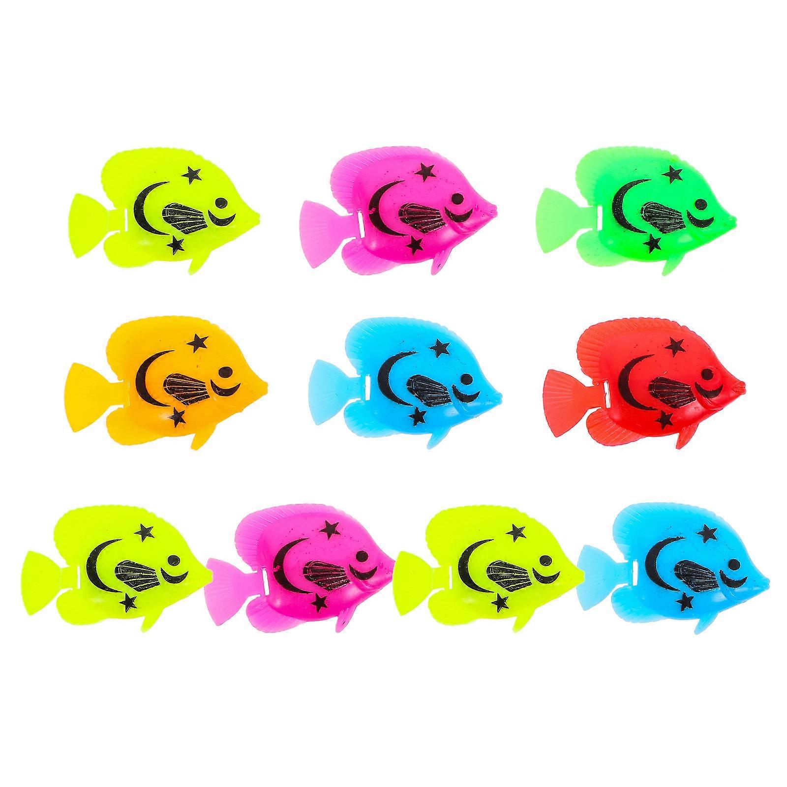 Plastic Fish Artificial Decoration for Aquarium Fish Tank 10Pcs