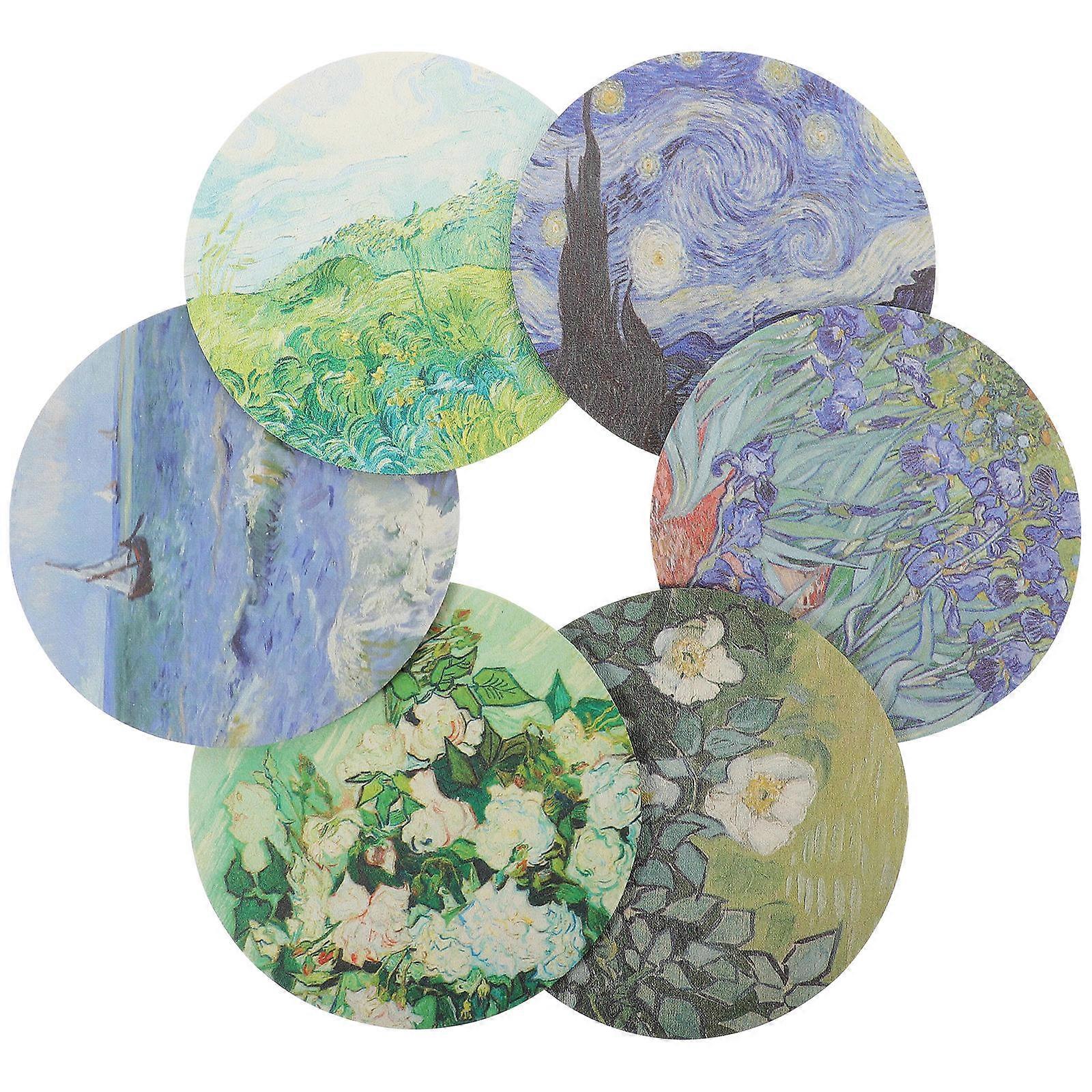 30 Pcs Simple Round Cup Mats For Coffee Table Anti-skid Dining Table Coasters Assorted Color Ideal For Home And Office