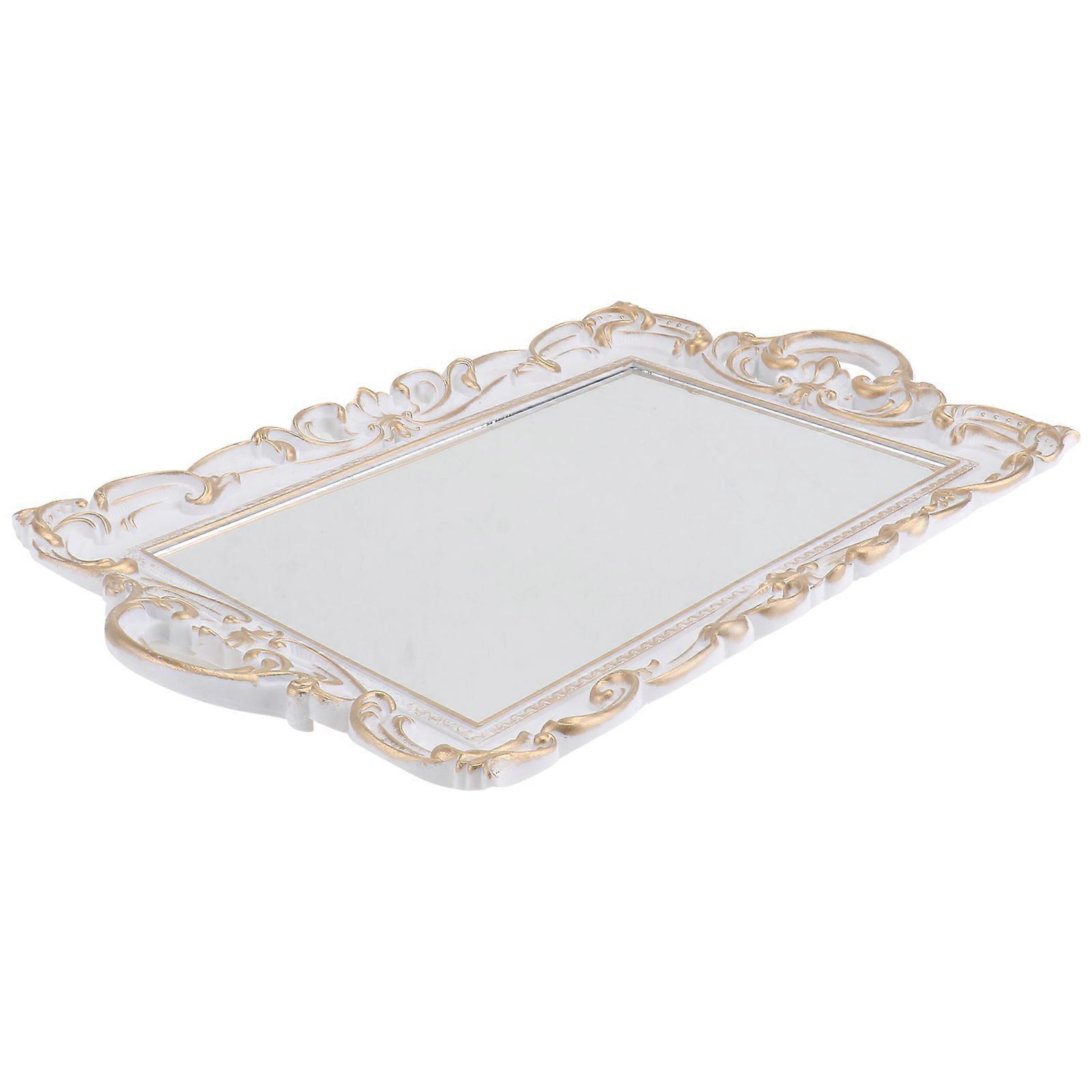 European Style Mirror Tray Perfume Photographing Prop Tray 1Pcs