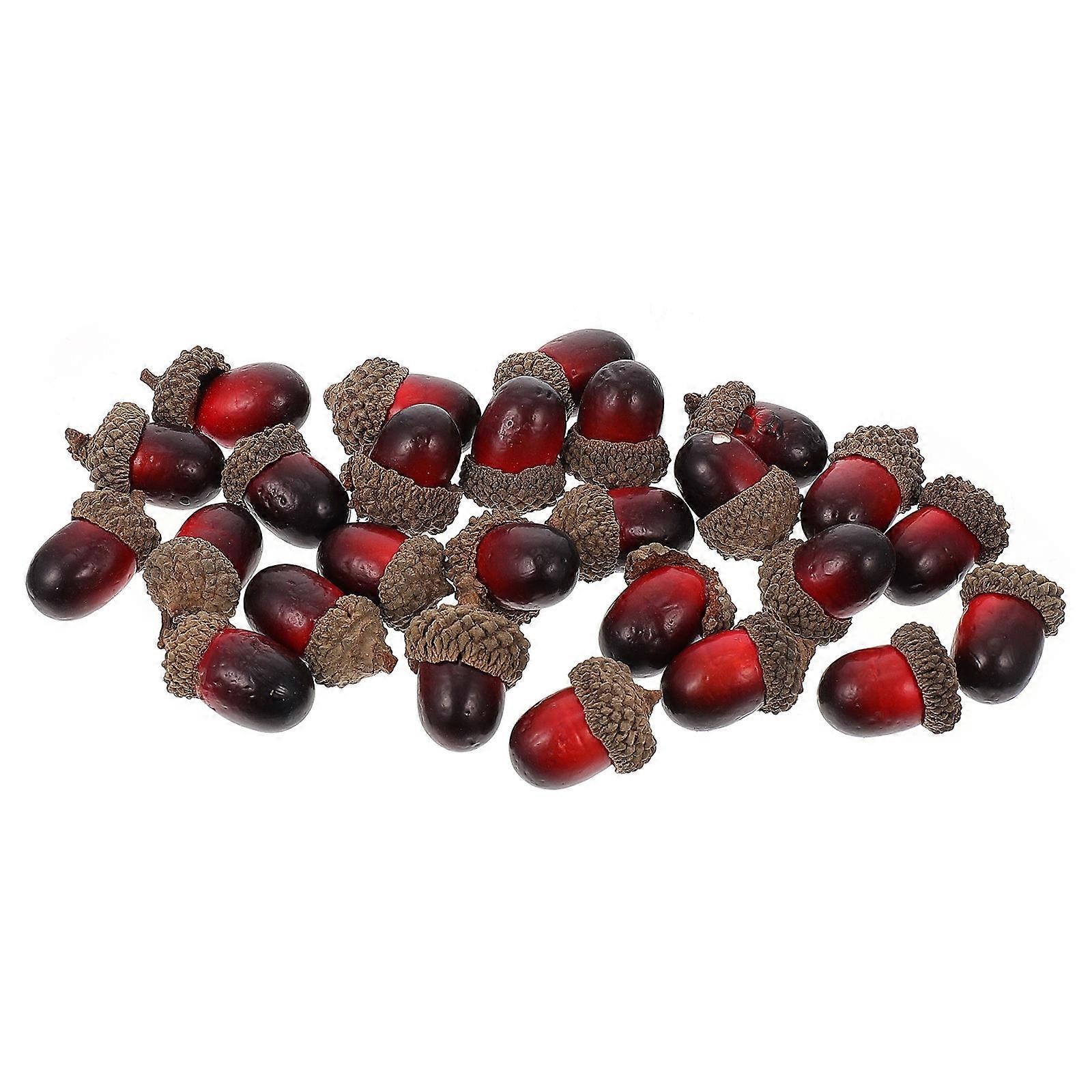 Lifelike Artificial Acorn Decor for Party Decorative Acorns 25Pcs Pack