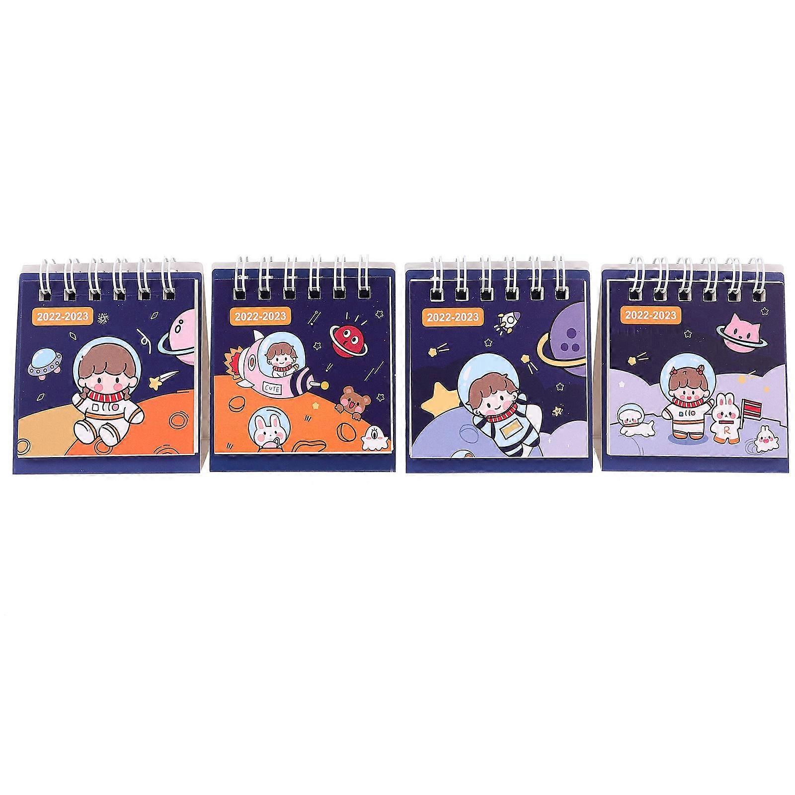 Household Standing Calendar Convenient Desk Calendar 8Pcs Mixed Style