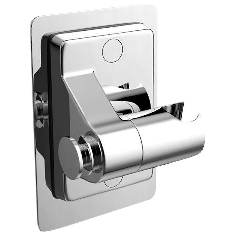 Adhesive Shower Head Holder 3Pcs Rectangular For Hotel Commercial Use Silver ABS Design