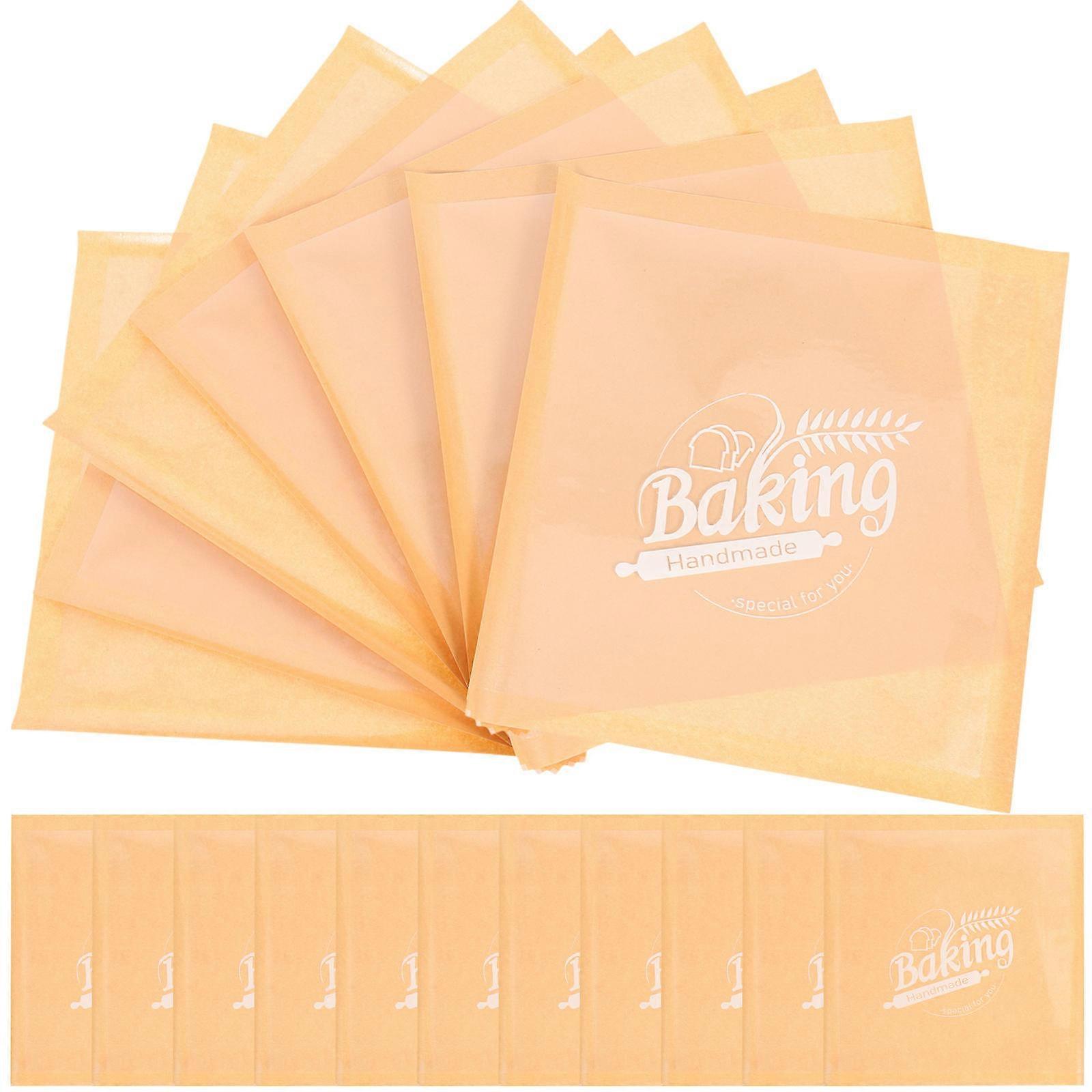 Disposable Paper Bread Bags Oil-Proof Multi-Function Baking Bags 100Pcs