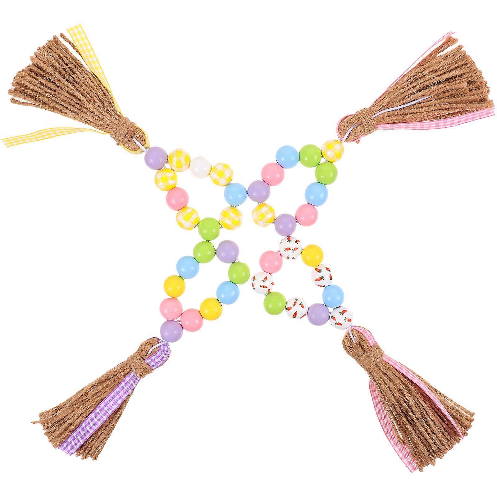 Assorted Color Wooden Beads Napkin Buckles 16Pcs Secure Napkins Ideal For Festivals Holiday Parties Dining Table Decorations