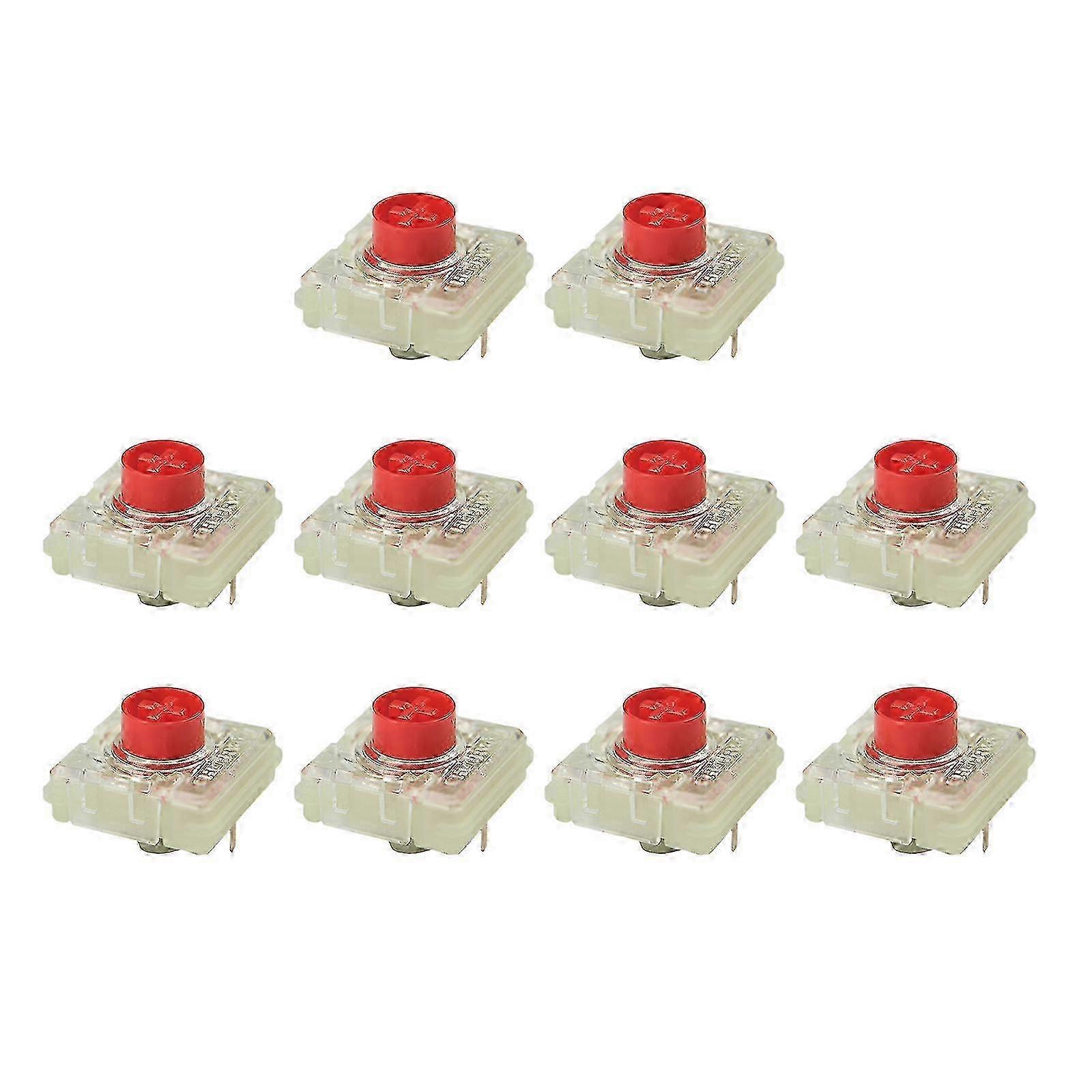 Low-Profile Cherry MX Red Switch Set - 10Pcs for LP Low Profile Backlit Keyswitch for Mechanical Keyboard