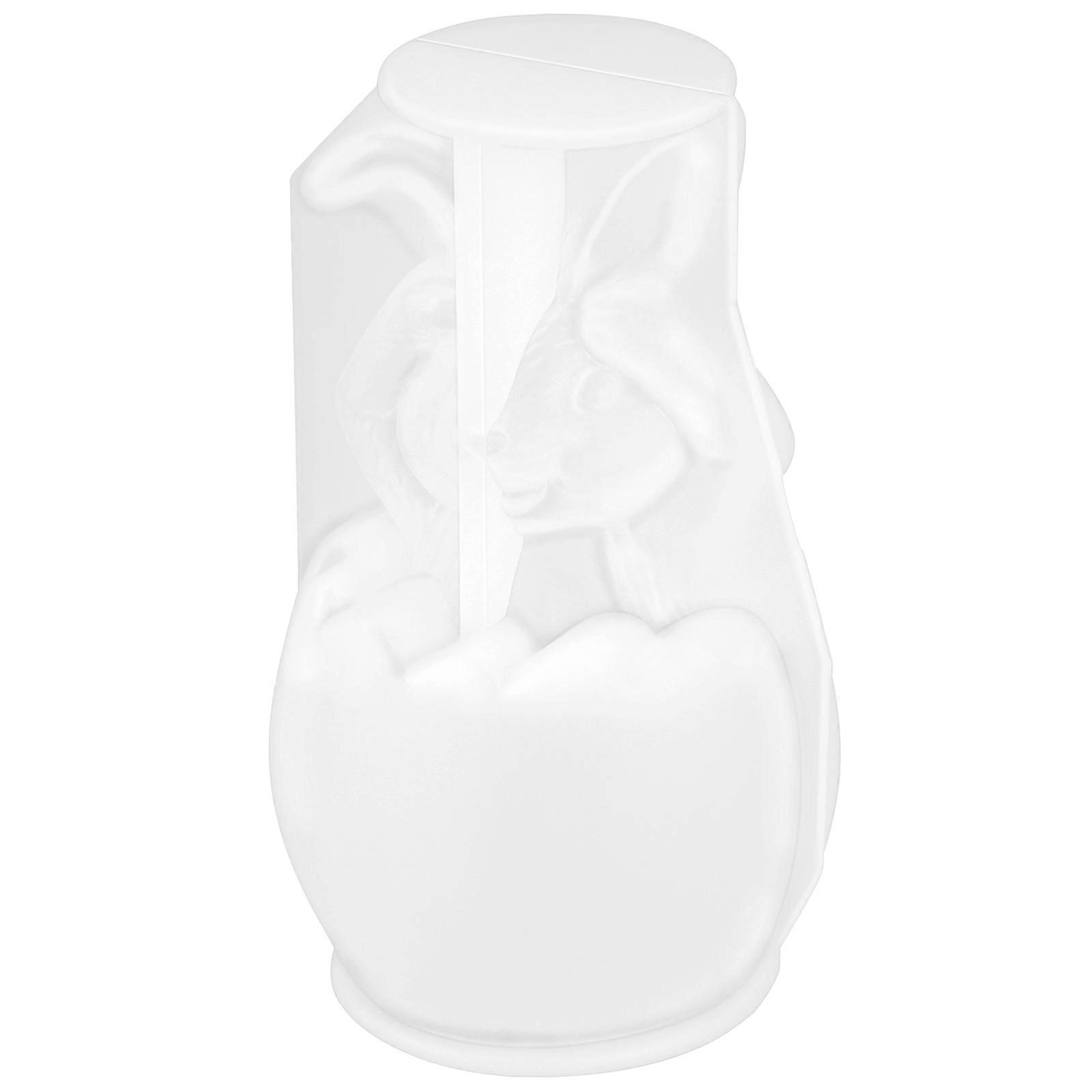 White Silicone Easter Mold for Candle Making 3Pcs Bunny Egg Kit
